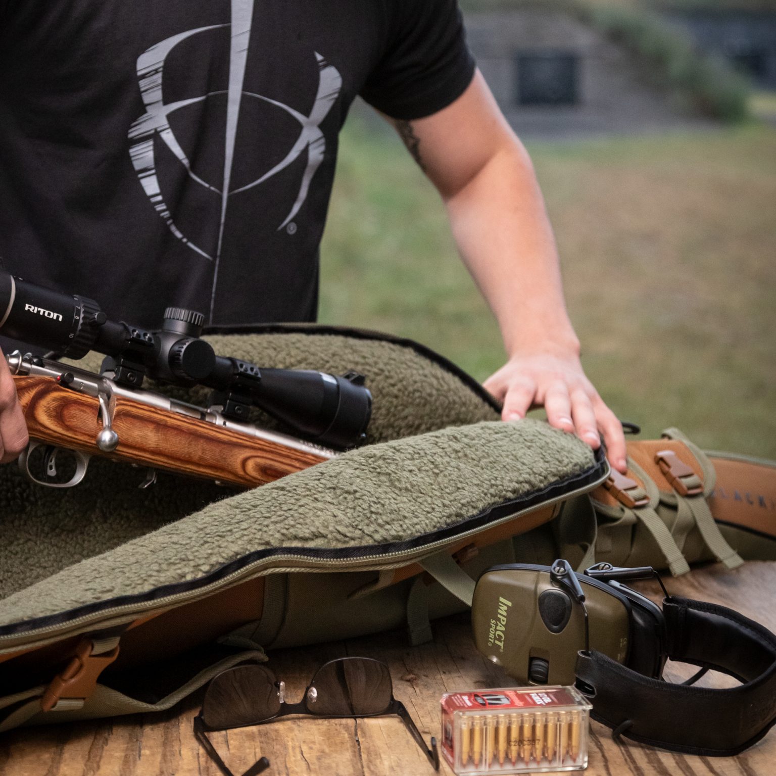 VITAL 48" Scoped Rifle Case Combo Gun Case Combo BlackHeart